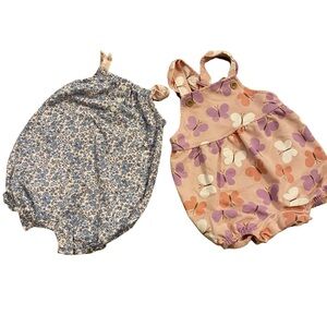 4/$20 Baby Girl Summer Romper Lot 6-9 m Outfit Carters Peekle One Piece Set 🛑